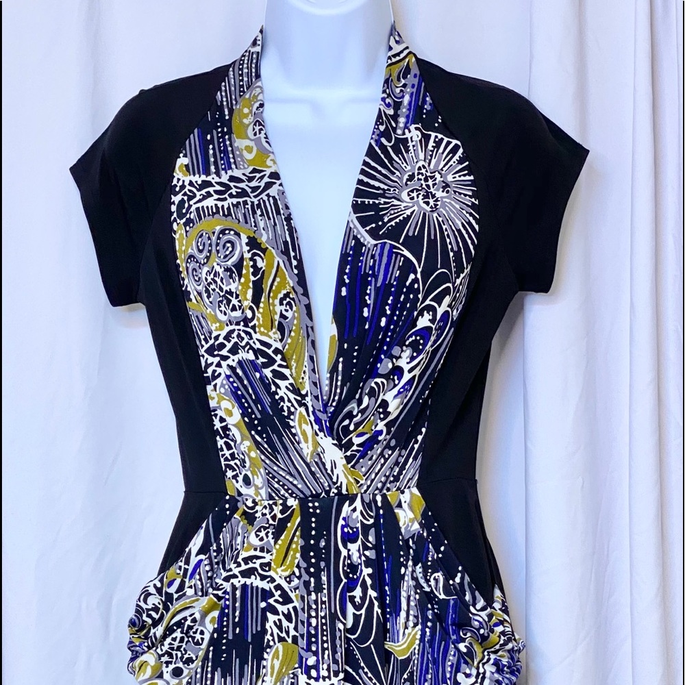 BCBGMaxAzria black ruched dress